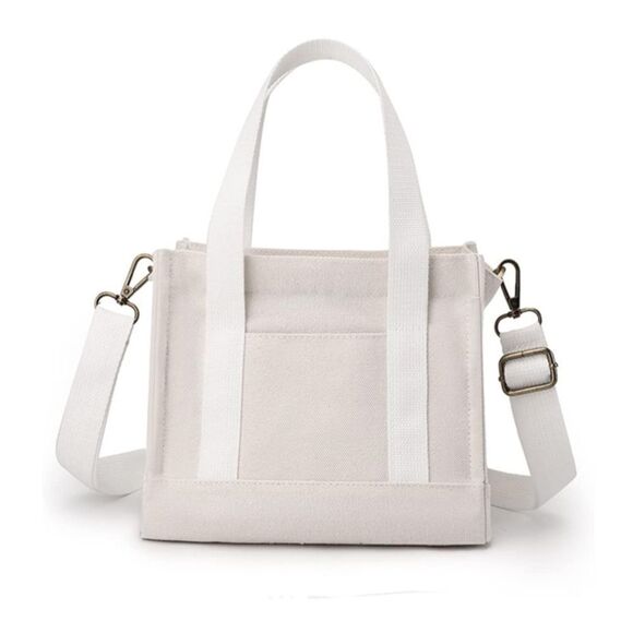 Mini Canvas Tote Purse - Picture 1 of 7